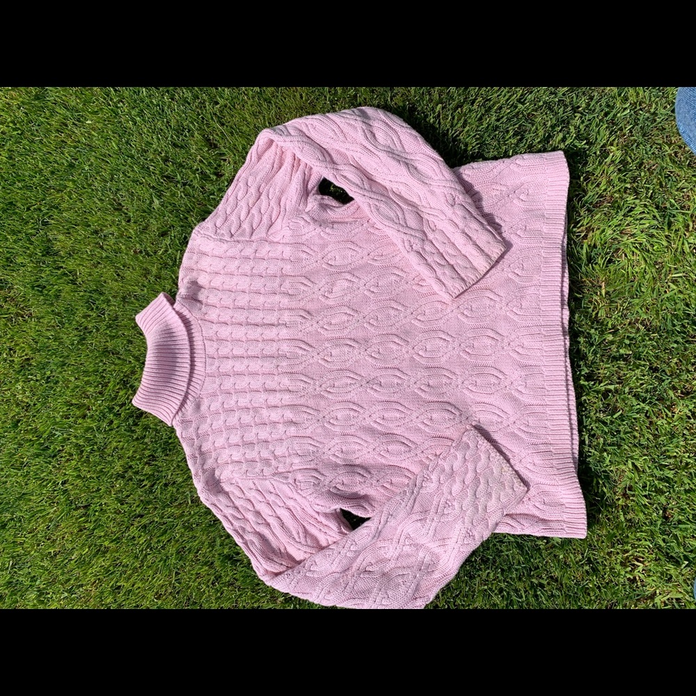 Pink turtle neck